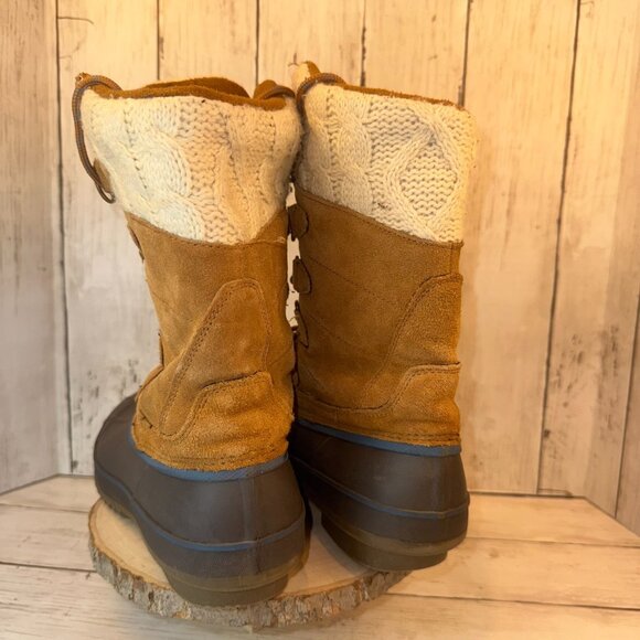 Khombu Boots Womens Size 10 Brown Black High Suede Lace Up - Picture 5 of 8